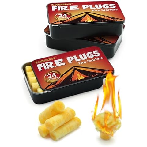 AWEASROY Fire Plugs Fire Starters - Windproof Fire Starter for Campfires Long Brun Time - Fire Starters for Fireplace,Chimney,BBQ Grill,Camping Fire,Wood Stove - Emergency Survival Tools 72pcs Cover