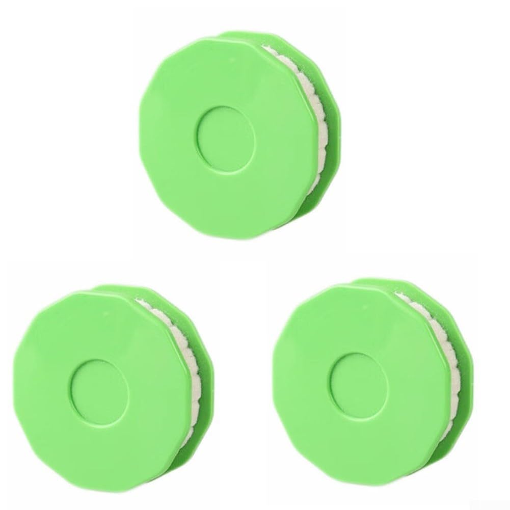Belnotelt Bike Chain Oiler Roller Lubricator Tool for Cycling, Portable Chain Lube Applicator with Felt Wheel for Clean Oil Application, Saves Lubricant, No Mess or Splashes,(3PCS green)
