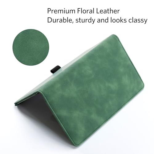Image of CoBak Premium Leather Checkbook Cover - RFID Blocking, Classic Design, Slim & Durable - Perfect for Personal & Business Checks