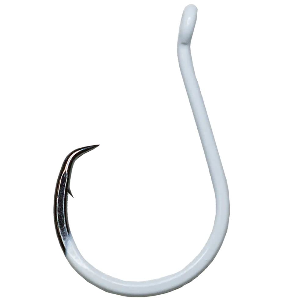 BKK Offset Heavy Circle Glow Hook 25-Pack | 2X | Glow in The Dark | Needle Point