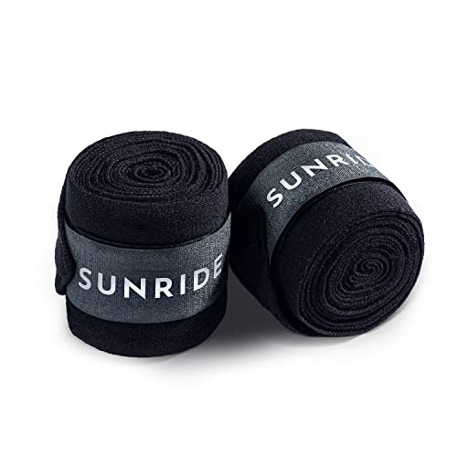 SUNRIDE atmungsaktive Bandagen für Pferde - temperaturausgleichend - zum Schutz vor Verletzungen - im Set 2 Stück, 380cm Cover