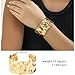 Salircon 3PCS Chunky Gold Cuff Bracelets for Women Gold Statement Bangle Bracelets Set Arm Cuff Upper Arm Punk Jewelry (Gold, 8)
