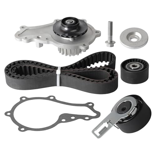 JAVOUKA Water Pump & Timing Belt Set Fit for Citroen Berlingo for C3 2, C5 3 DS3, Fit for Peugeot 207 301 4008 2008-2024, Replace# 1613561980 1684448280