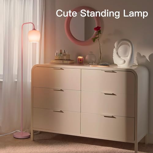 Onewish Pink Floor Lamp-Modern Standing Lamp For Living Room Bedroom thumb #2