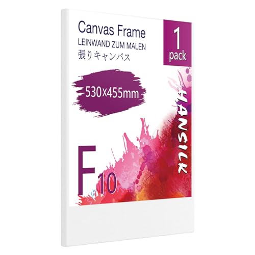 HANSILK キャンバス 張りキャンバス F10 455mmx530mm 1枚 キャンバス絵 パネルボード 画材 中目 化繊綿 美術装飾 ギャラリー用 油彩・アクリル兼用 - HANSILK - 商品画像