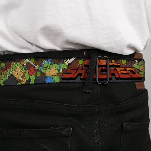 Nickelodeon Seatbelt Buckle Belt Ninja Turtles Shell Shocked Brick Wall Splatter4