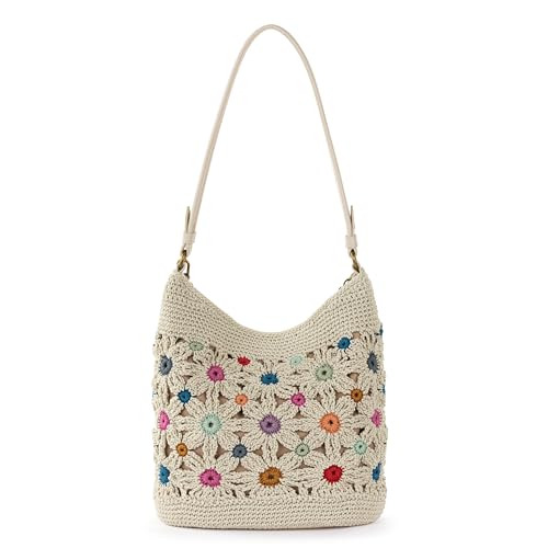 Image of The Sak Sequoia Hobo Bag - Hand Crochet Large Women's Purse for Everyday & Travel - Durable Handbag & Tote With Zipper Pocket