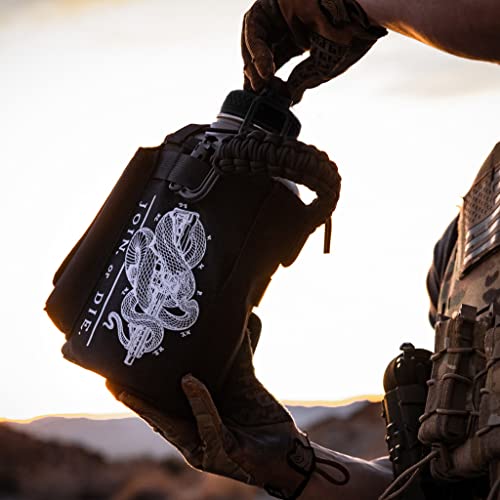Iron Infidel The Original Battle Bottle - Half Gallon Insulated Water Bottle with Paracord Handle, Large 64 oz Stainless Steel Water Jug with Rugged, Removable Sleeve for Keys, Wallet & Phone 7 Iron Infidel The Original Battle Bottle - Half Gallon Insulated Water Bottle with Paracord Handle, Large 64 oz Stainless Steel Water Jug with Rugged, Removable Sleeve for Keys, Wallet & Phone - Image 6