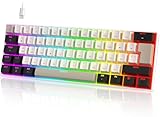 【UK Layout, 60% Compact Portable Keyboard】Perfect for UK Gamers & Compact Spaces: the 61keys mechanical keyboard has a standard UK layout—large Enter key, dedicated £ key, and correct @, ", # placement—matching your typing habits to avoid key mismatc...