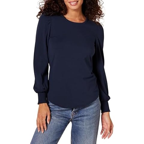 T-Shirt Femme Amazon Essentials Bleu Marine Cover