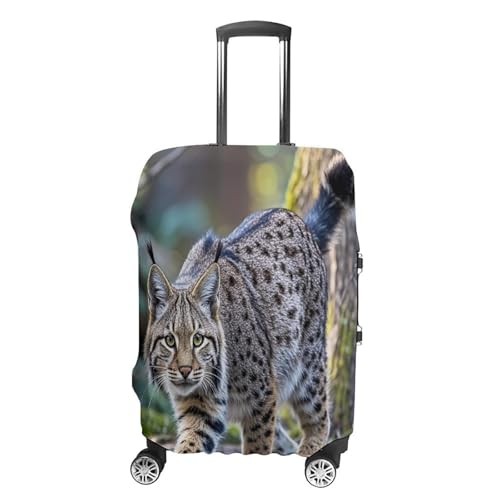 QMKFWT Wild Bobcat �g���x�����Q�b�W�J�o�[ ����\ ���h�~ �X�[�c�P�[�X �v���e�N�^�[ �h�o �ی�J�o�[ �P�[�X �ԗ֕t���ו��p 19~32�C���`�̉ו��ɑΉ�, �z���C�g, M
