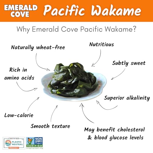 Emerald Cove Silver Grade Wakame (Dried Seaweed), 1.76-Ounce Bags (Pack of 6)