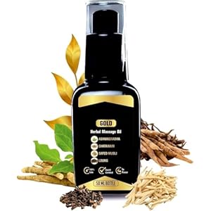 Twirlsilk Gold Massage Oil for Men Enhancer Ayurvedic Massage Oil for Men 50 Ml