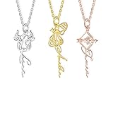 AILIN Women's Zodiac Sign Name Necklace, Sterling Silver 925/Stainless Steel, Custom Astrology Necklace With Constellation Signs, Birthday Gift For Her