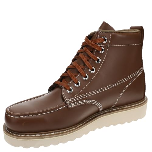 Men's Crepe Wedged Sole 6" Work, 12 4E US, Tan4