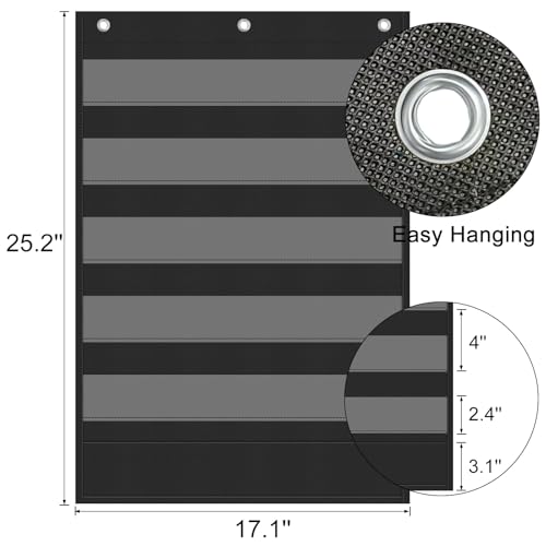 Jercecy STANDARD POCKET CHART FOR CLASSROOM Black Standard Pocket Charts For Classroom thumb #6