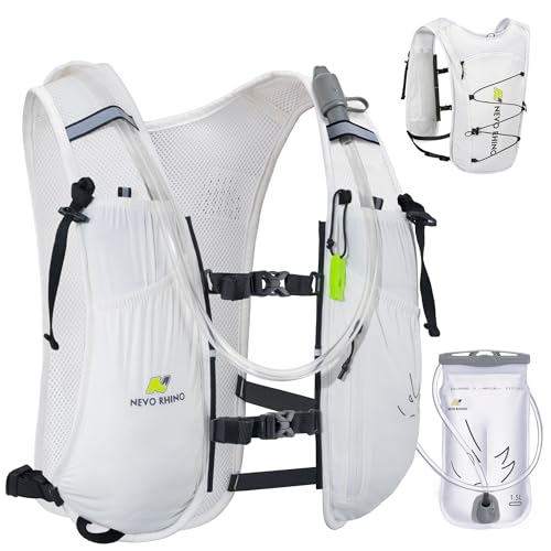 Image of N NEVO RHINO 5.5L Running Vest for Women Men, Lightweight Hydration Vest with 1.5L Water Bladder, Breathable Water Backpack for Hiking Marathon Running