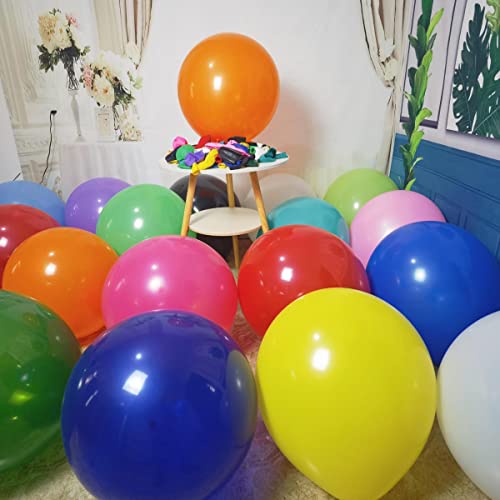 Image of 90 Pack 18 inch Balloons 15 Kinds Colors Latex Colorful Party Balloon Bulk for Various Party Events Decorations