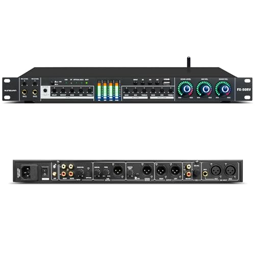 XUNGUAN Professional KTV digital pre-effector, audio digital effect processor, One button to prevent...