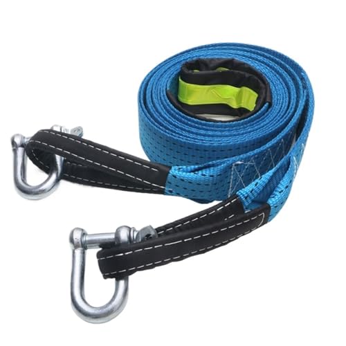 SHENJMAI Corda di Traino Cavo di Traino for Auto da 5 m e 8 tonnellate con Ganci a U, in Nylon con Luce Riflettente for rimorchio for Auto e Camion