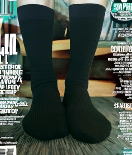 Image of Women's Black Crew Socks - Soft Cotton Athletic Crew Socks, Breathable Stretch Fit for Casual Wear, Gym & Everyday Comfort (Size 6-10)