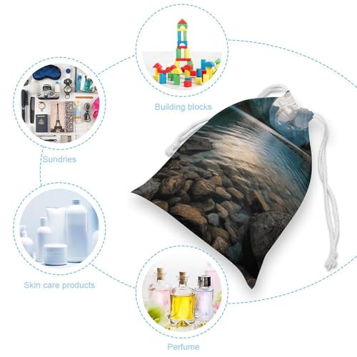 Drawstring Storage Bag Sports Cinch Sack Glacier National Park Gym String Bags for Travel Swimming Beach3