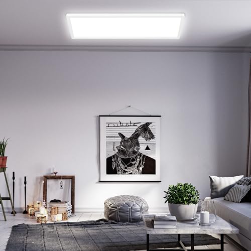 Lampe LED rectangulaire 58cm blanc neutre à effet rétroéclairé - 6