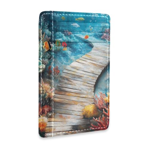 3D Creative Floor Painting Ocean Underwater Leather Small Womens miniatura 1