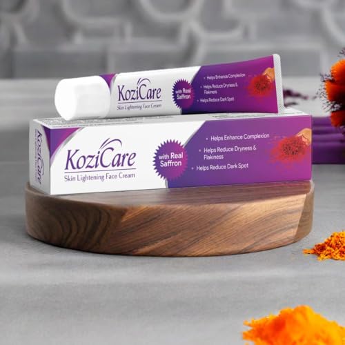 Kozicare Kojic Acid Cream | Glutathione | Saffron Face | Tan Removal | for Glowing Skin | Non-Greasy & Lightweight | for Men & Women - 15 g