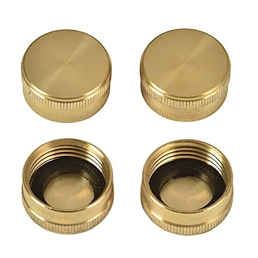 Sanpaint,3/4 Inch Garden Hose End Caps, Female End Cap, Brass Spigot