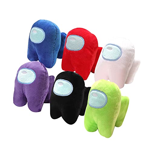 6 pcs Stuffed Plush Plushie Toy Action Figure Statue Game Figures Soft Doll Kids Children Gift Animal