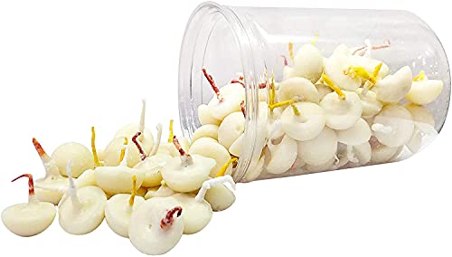 SATVIK 50 Pcs Pure Ghee Wicks for Puja Pooja for Home and Mandir. Nitya Pujan Readymade Ghee Jyot Jyoti Pujan Indian Housewarming Return Gift Items Puja Accessories. Diwali Diya Cotton Wicks - Image 7