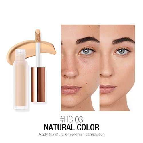 Liquid Foundation Concealer Makeup Full Coverage Long-Lasting Foundation Waterproof And Non-Comedogenic, Suitable For All Skin Types 0.18 Fl.oz (Natural) #TOP5