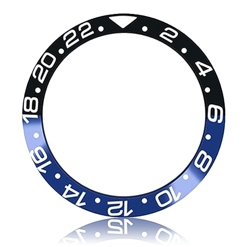 Wristwatch Loop Ring Replacement Parts Black Blue,Ceramic Watch Bezel Insert 40mm Outer Diameter,Watch Bezel Insert Ceramic Watch Bezel Insert for Watch Bezel Replacement