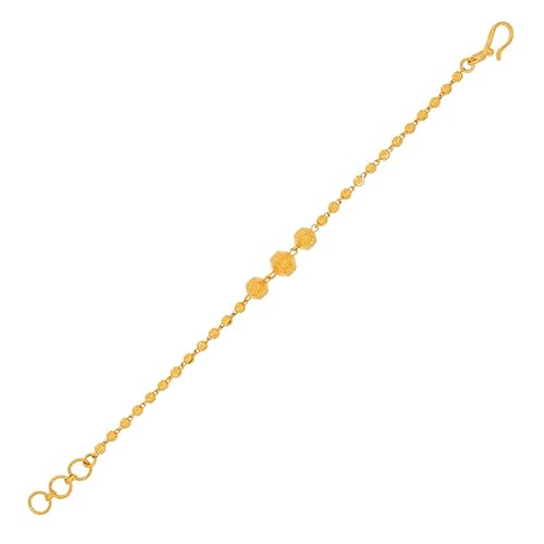 22KT (916) Yellow Gold Bracelet for Women & Girls-GBRCLD22010195