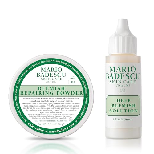 Image of Mario Badescu Deep Blemish Solution, Spot Treatment for Face with Potent Zinc Oxide, Niacinamide and B Vitamins Overnight Treatment Serum that Targets Large Blemishes Under the Skin