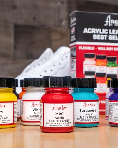 Angelus Acrylic Leather Paint Starter Kit (Multicolour)