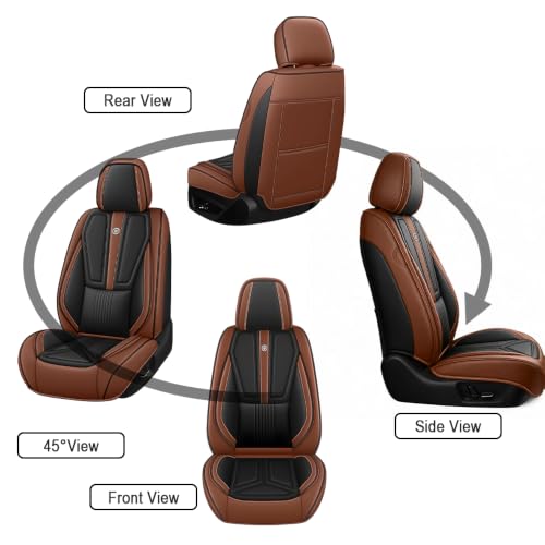 Image of Custom Car Seat Cover for Jeep Gladiator 2020-2026,Easy install,Black Brown