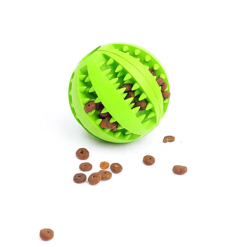 Dotcompet Pelota para Perros de Caucho Natural 7cm - Juguete Perro Indestructible y Interactivo - Juguetes Perro Resistentes para Comedero y Limpieza de Dientes - Juguetes Perros Grandes y Pequeños