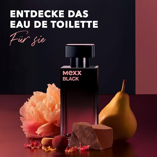 MEXX BLACK Man Eau de Parfume, verführerisch-intensiver Duft mit aquatisch-holzigen Noten für sinnliche Männer, 50ml