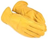 Forney 53048 Cowhide Leather Driver Premium Men's Gloves, Large