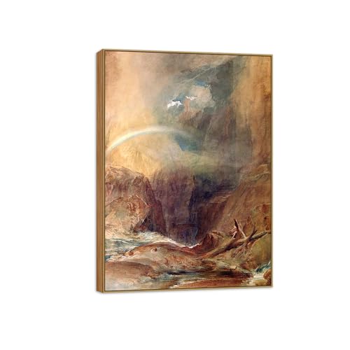 Peinture reproduction de William Turner grand tableau décoration salon au-dessus du canapé