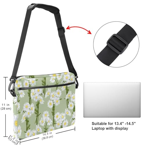 Bolso bandolera para laptop de 14 pulgadas con funda protectora multicolor Daisy 6