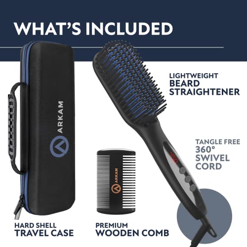 Arkam 328BS19 Beard Straightener For Men -Premium Heated Beard Brush Kit W/Anti-Scald Feature thumb #4