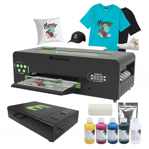 Image of A3 1390 DTF Bundles, T-Shirt Printer with Built-in White Ink Circulation, DTF Printer Starter Kit for Home and Small Business (Printer+A3 Oven+DTF Ink+Film+Software+Powder+DTF Cleaning Kit)