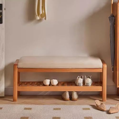 Taburete para cambiar zapatos en la entrada y mesa de centro pequeña 3