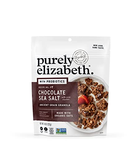 purely elizabeth Probiotic Gluten-Free Granola, Chocolate Sea Salt, 0.5 Pound