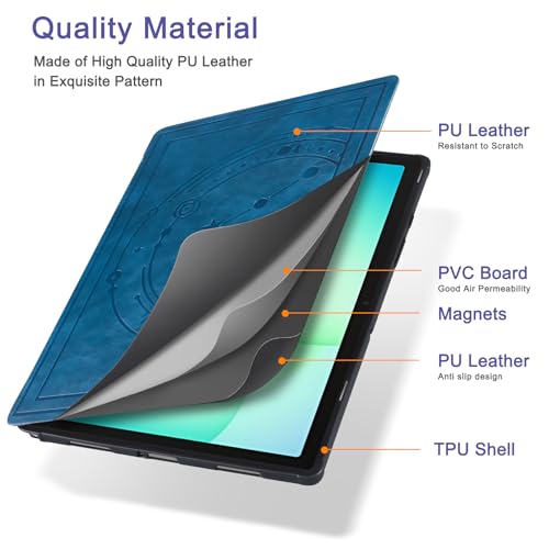 Image of CoBak Case for Samsung Galaxy Tab A11+ Plus 11 inch 2025, Multi-Viewing Angles, All New PU Leather Folio Stand Cover with Auto Sleep Wake Feature for Samsung Galaxy Tab A11+ Tablet 11-inch, Constellation