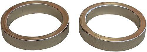 Miniatura 4 de Living Ideas Juego de 2 pisapapeles redondos chapados en plata de latón macizo, herramientas para el hogar, pisapapeles de escritorio niquelado para