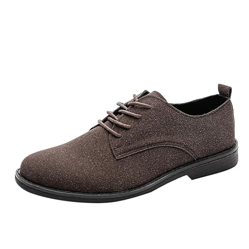 Zapatos Derby con cordones para hombre, calzado de gamuza elegante que ofrece confort diario
